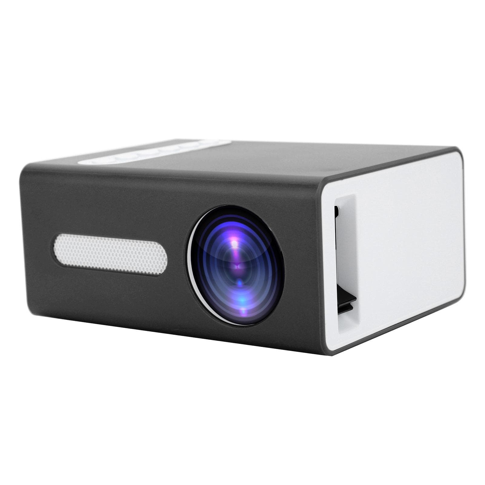Household Projector AV Portable LED Mini CrossBorder with Remote Control (Jaune Prise ) UK Plug black