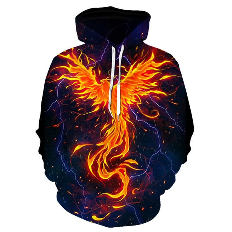 2022 New Colorful Flame Hoodie 3D Sweatshirt Men/Women Hooded Autumn And Winter Coat mens Clothing funny Jacket black Hoodies S