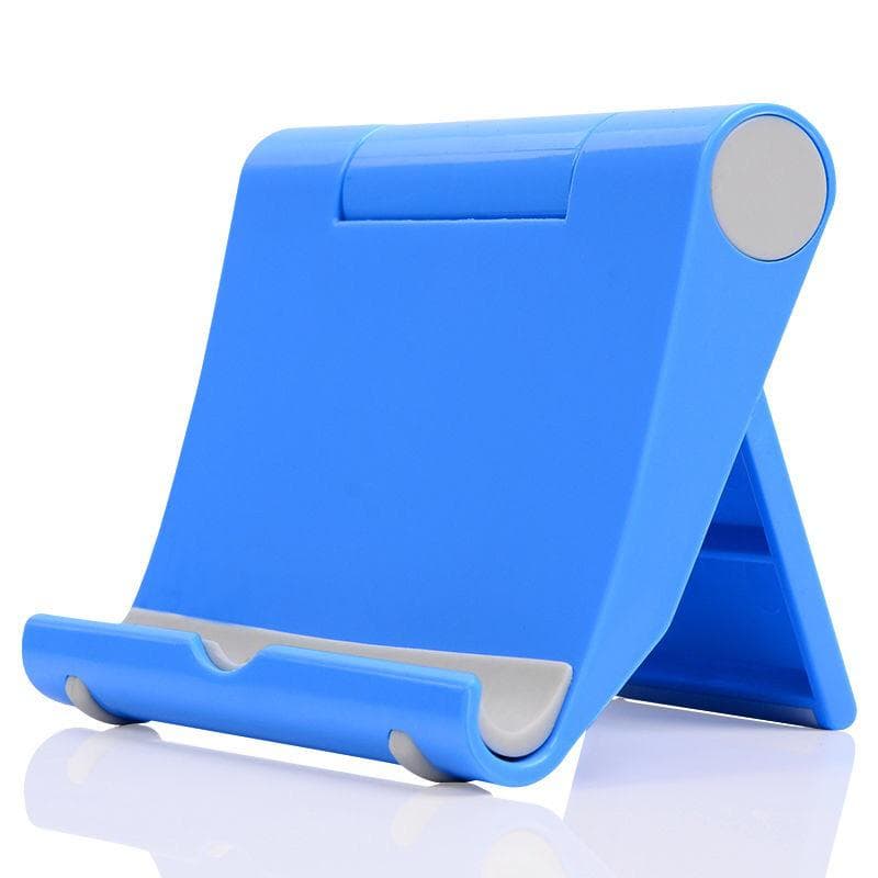 Adjustable Desk Cell Phone and Tablet Stand for iPhone and iPad, Portable Mobile Phone Holder Stand Smartphone Support blue
