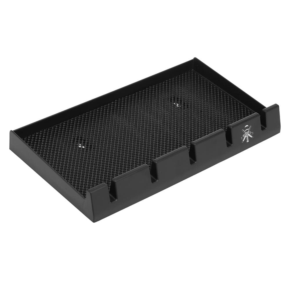 Salon Barber Clipper Tray Anti-slip Salon Clippers Organizer Razor Case / black
