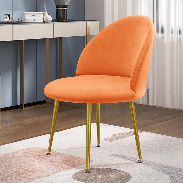 Velvet Duckbill Chair Cover 1 /2 /4 /6pcs Curved Back Chair Covers Low Back Seat Slipcover Hotel Bar Office Home Decor 1 Pc orange