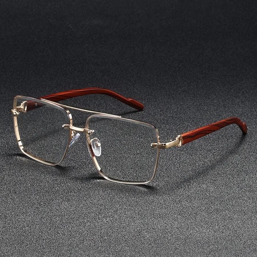 Fashion Retro Square Metal Shades Women Original Brand Design Double Bridge Pilot Sunglasses