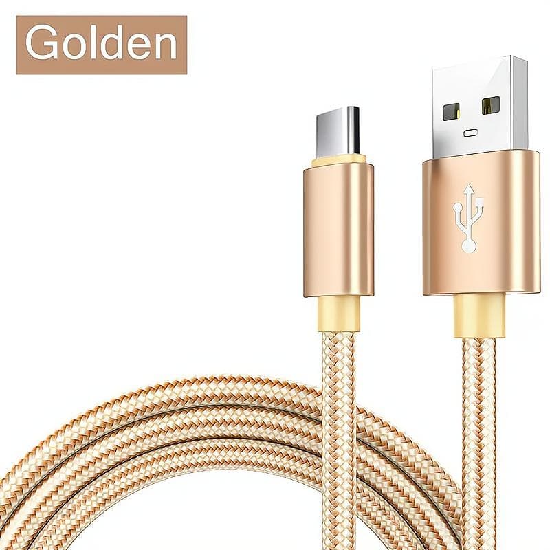 Digital Cables 3.3ft/6.6ft/9.9ft High-Speed USB Type-C Fast Charging Cable For Android Phones - Compatible With Samsung, Redmi, OnePlus, And Xiaomi 3m/9.9ft/118inch golden