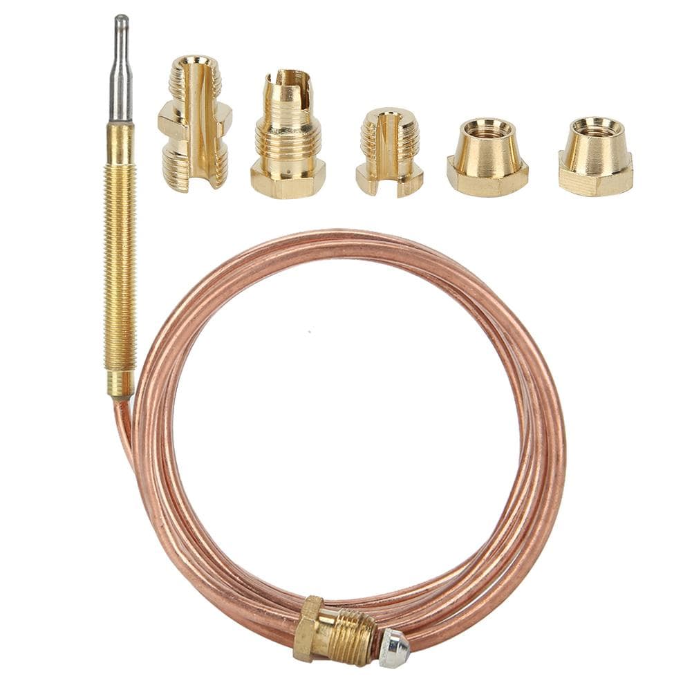 Gas Stove Thermocouple Kit Heater Protection Equipment Temperature Sensing Probe with Nut 600mm