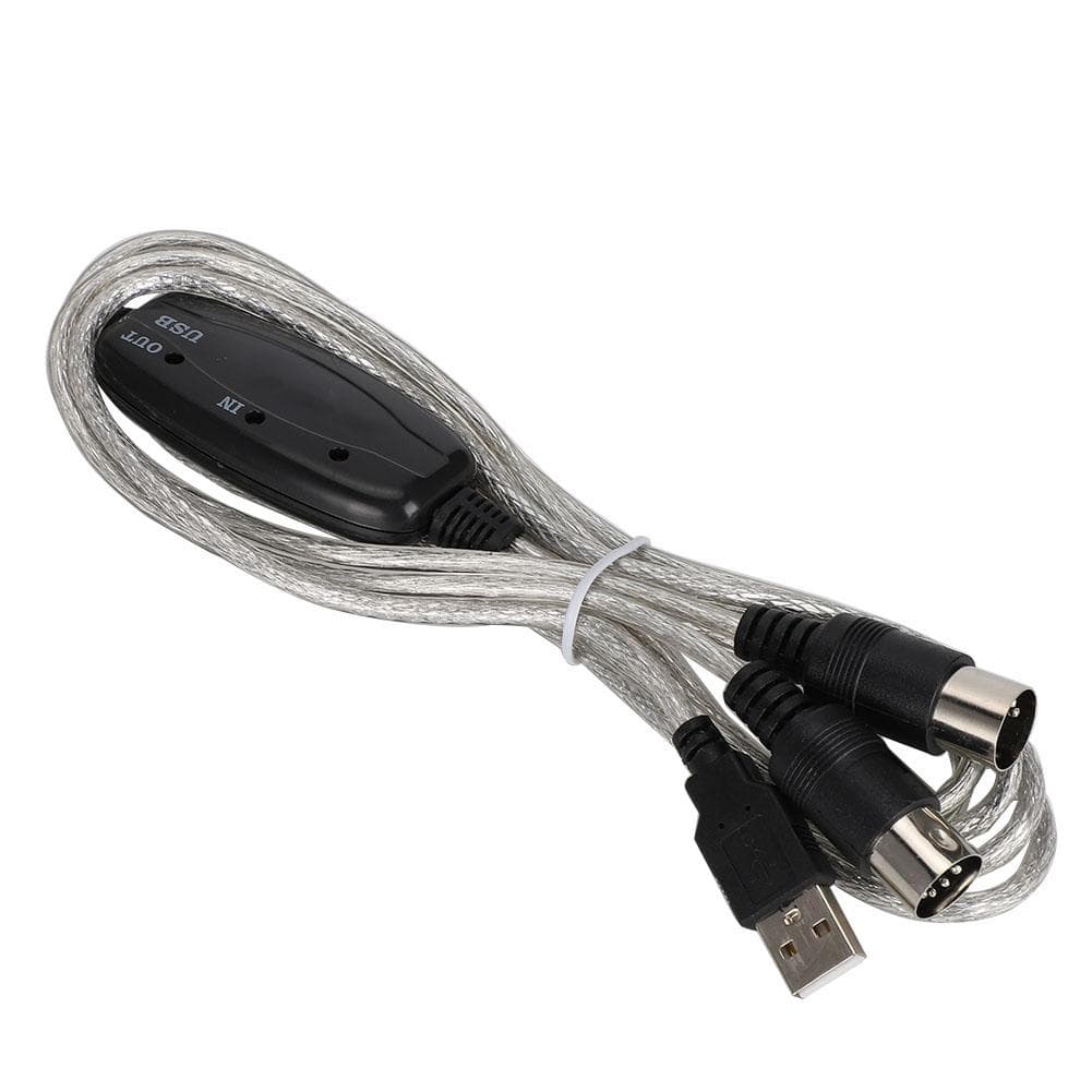 USB INOUT MIDI Cable Converter Computer PC to Music Keyboard Adapter Cord