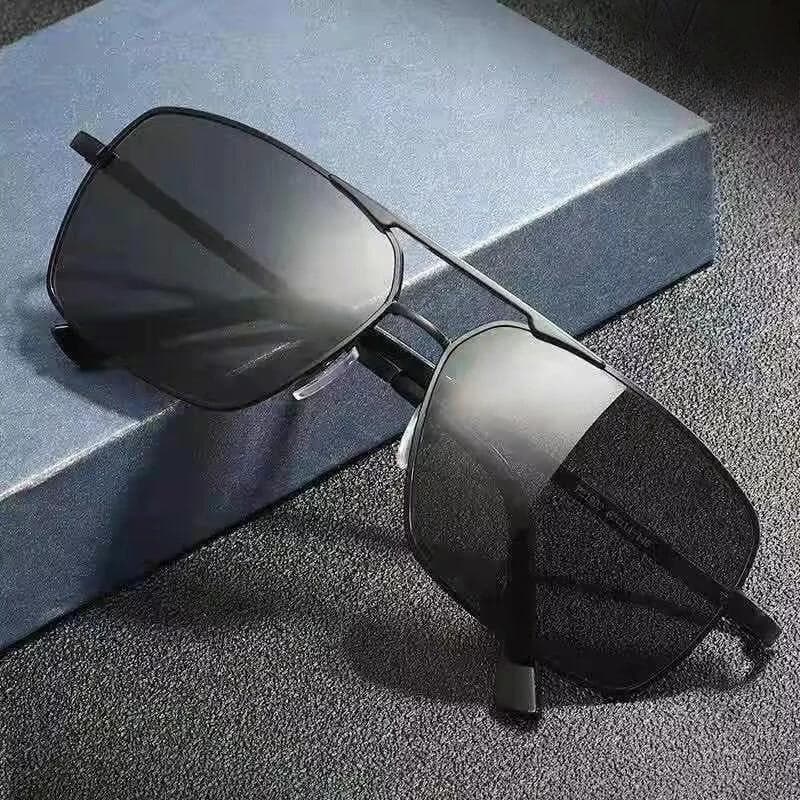 Mens Large Frame Myopia Sunglasses Retro HD Anti Glare Driving Glasses 0 To -4 0 Comfortable Fashionable -3.5