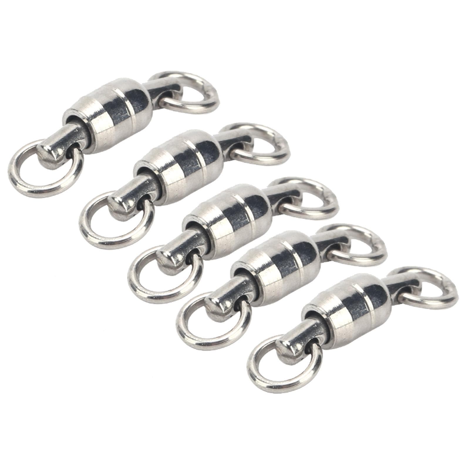 TwoWay Stainless Steel Bearing Rotation Ring 8Word Ring Connector Fishing Accessories