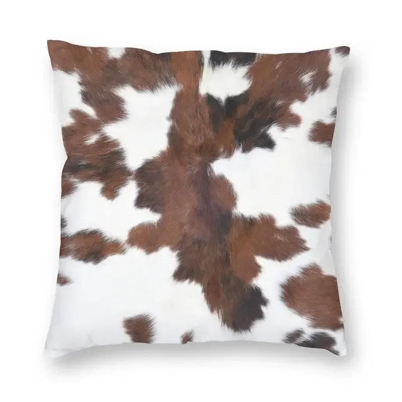 Faux Fur Modern Cowhide Texture Pillowcover Decoration Animal Hide Pattern Skin Leather Cushion Cover Throw Pillow Printing 60x60cm silver