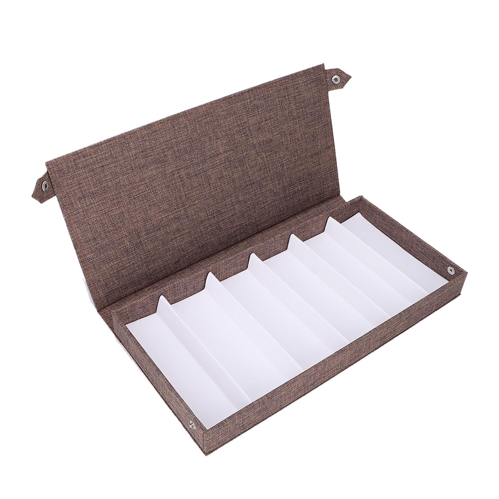 Eyeglasses Collector 6 Slots Multiple Eyeglasses Storage Case Box Organizer for Women Men UseCoffee coffee