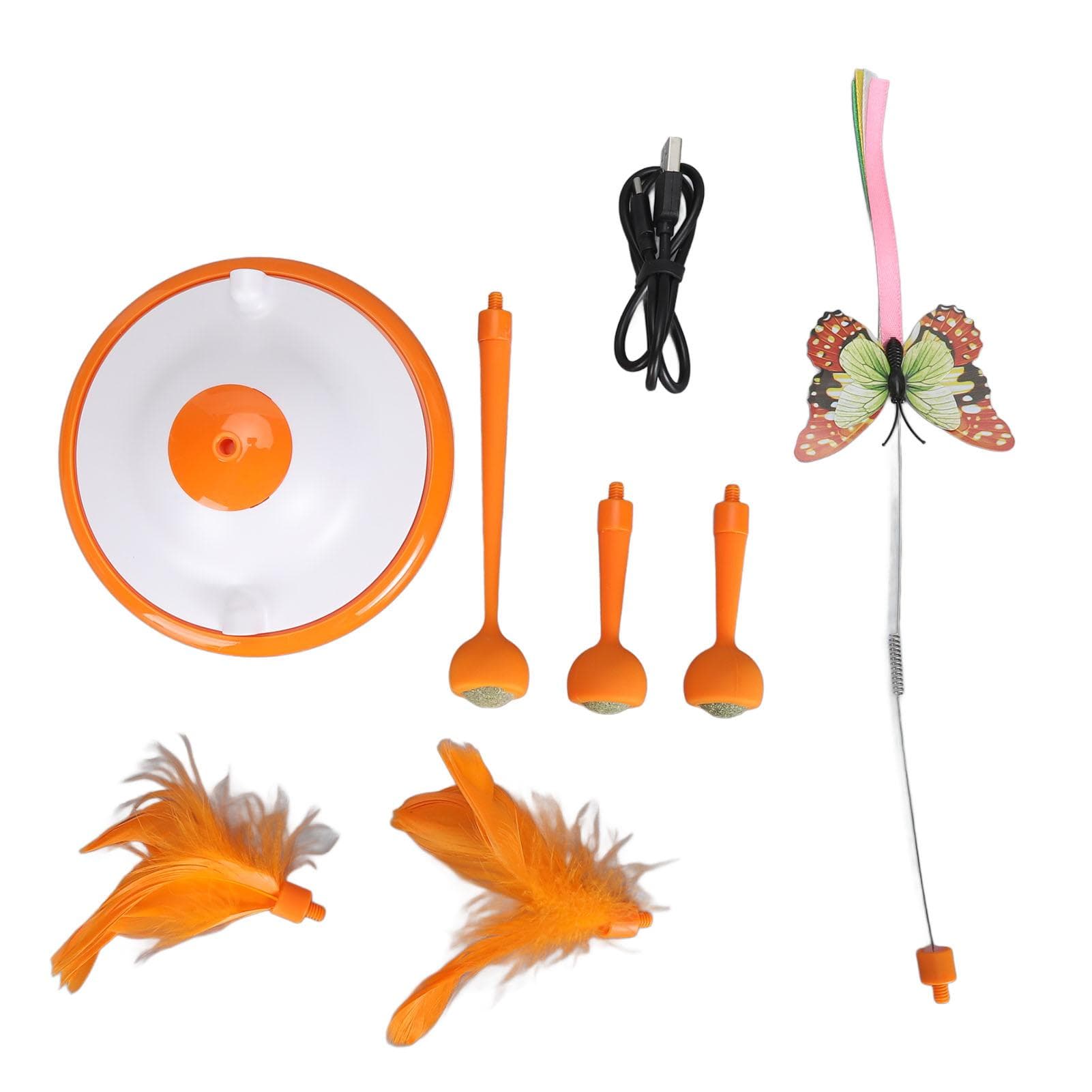 Electric Rotating Cat Toys Irregular Motion 2 Adjustable Speeds Electric Cat Teasing Toy 1500mAh