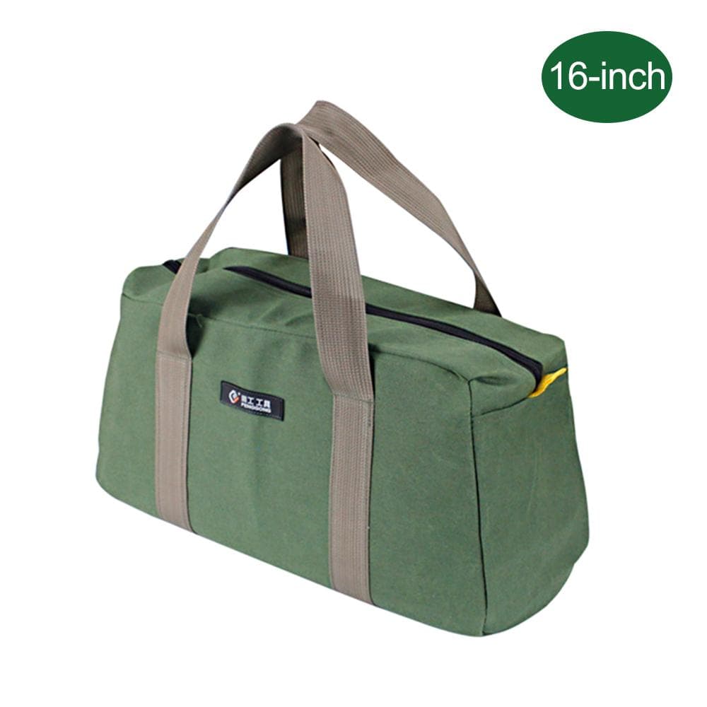 PENGGONG Large Thickened Wear-resistant Maintenance Tool Storage Bag Multifunctional Portable Tool 16-inch army green