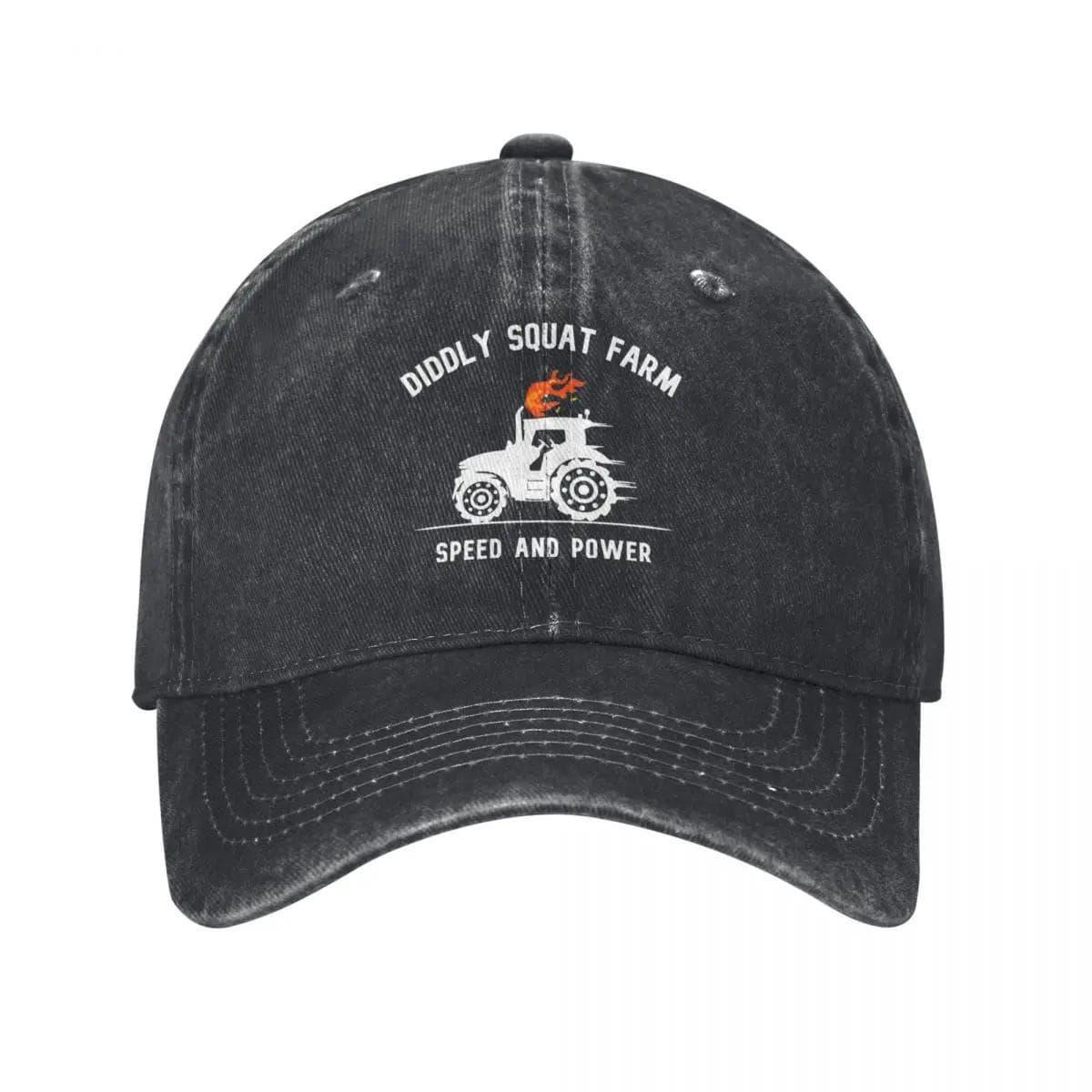 Diddly Squat Farm Shop Logo Tractor Baseball Caps Vintage Distressed Washed Speed Power Snapback Men Women Outdoor Workouts Hats Adjustable black