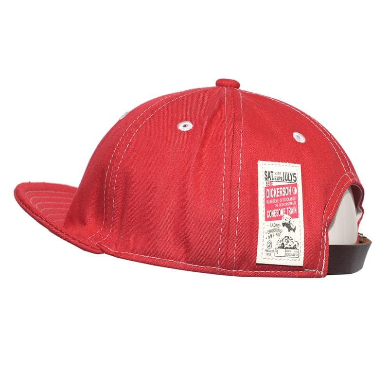 Four Seasons Fashion Short Brim Denim Baseball Cap Men Women Dad Hat Adjustable Trucker Style Low Profile Caps Adjustable 56-59 cm red