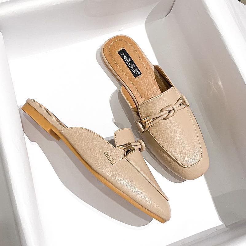 Baotou Half-slippers Women's New Lazy Shoes Outerwear Fashion Summer Sandals Trendy Half-slippers 42