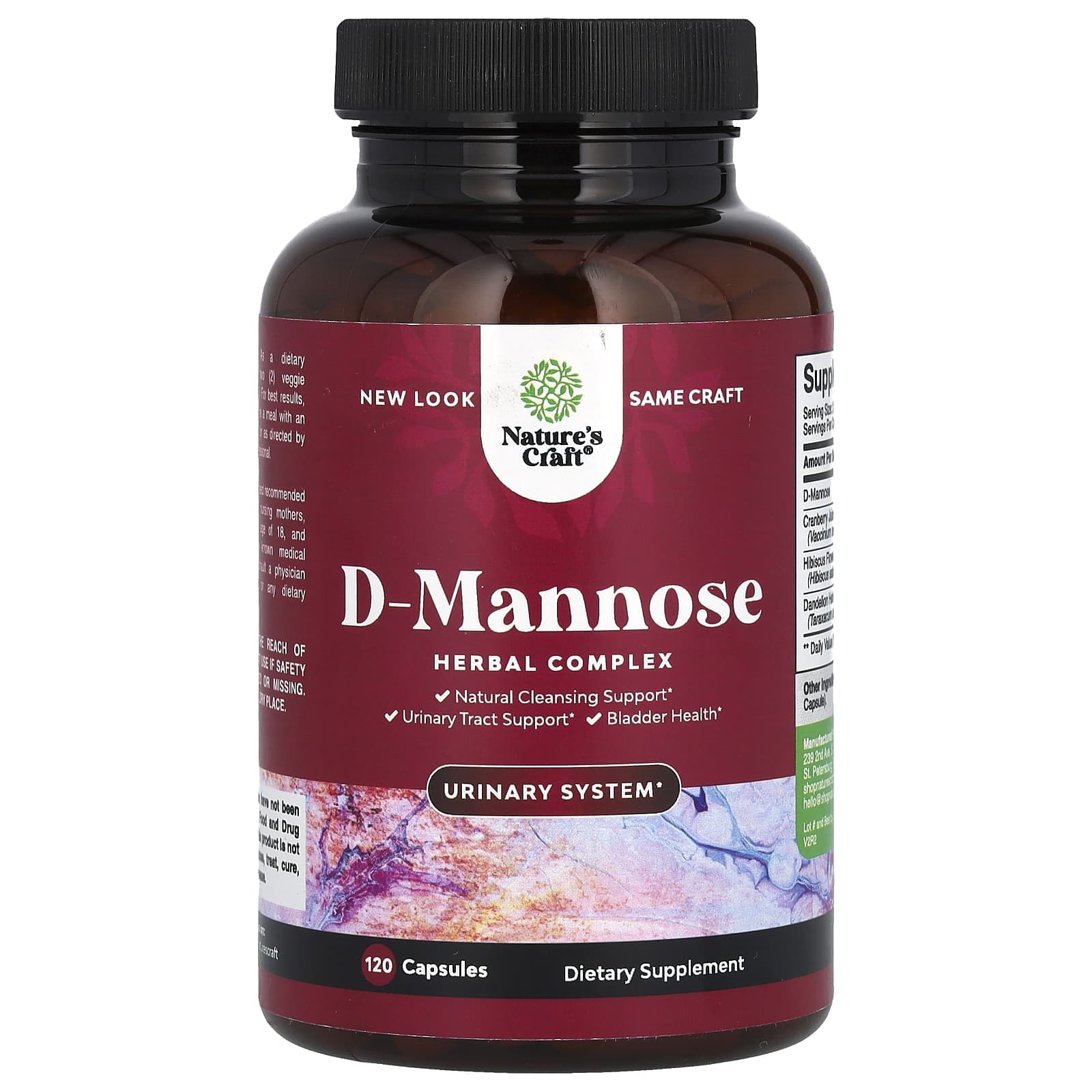 Nature's Craft, D-mannose, 120 capsules