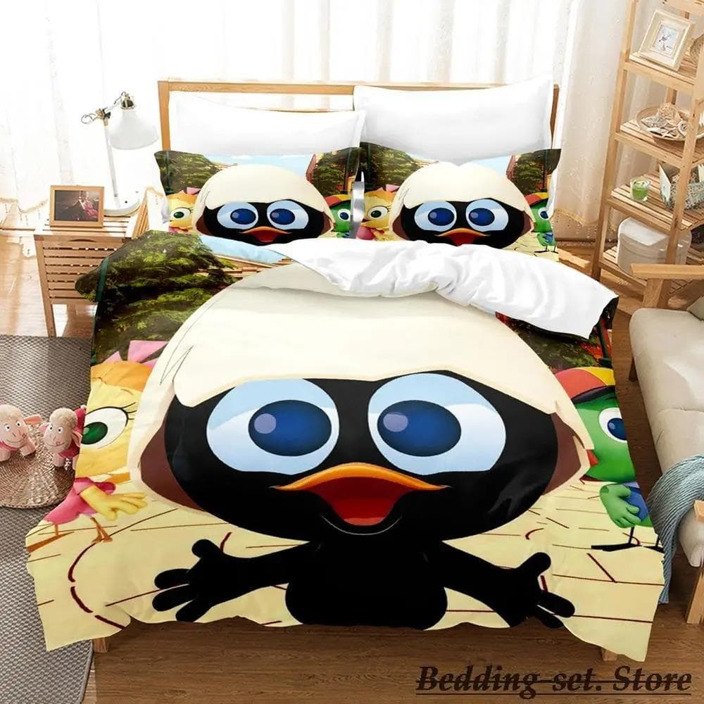 New Calimero Bedding Set Single Twin Full Queen King Size Bed Set Aldult Kid Bedroom Duvetcover Sets 3d Anime Kawaii Bed US Twin 173x218cm
