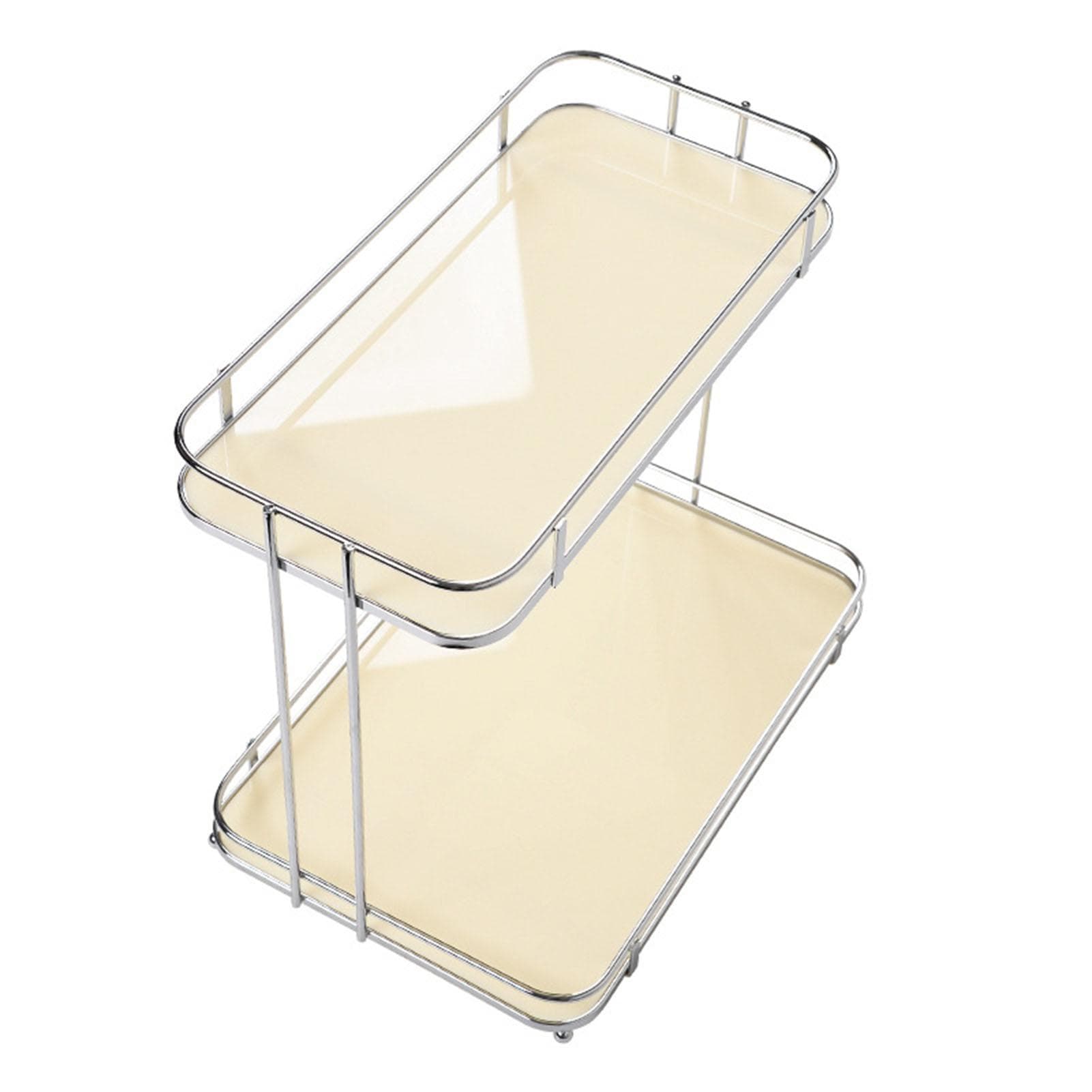 Desktop Storage Rack Iron Acrylic 2 Tier Thickened Multifunctional Countertop Shelf Organizer for