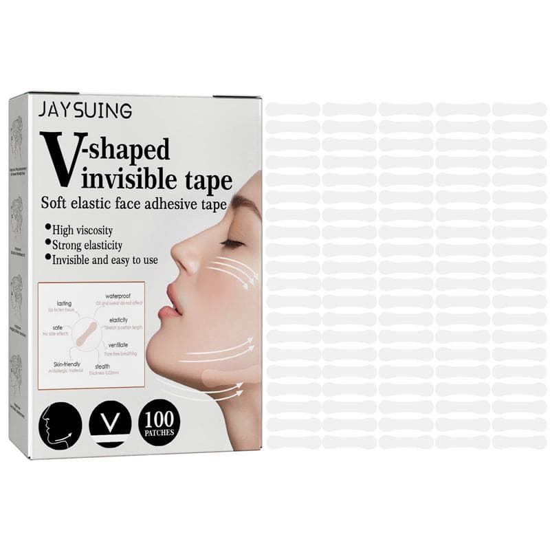 100PCS Invisible V Face Lift Sticker Fade Fine Lines Lift Tighten Jaw Muscle Shaper Patch Shrink Patch Invisible Stickers 100pcs