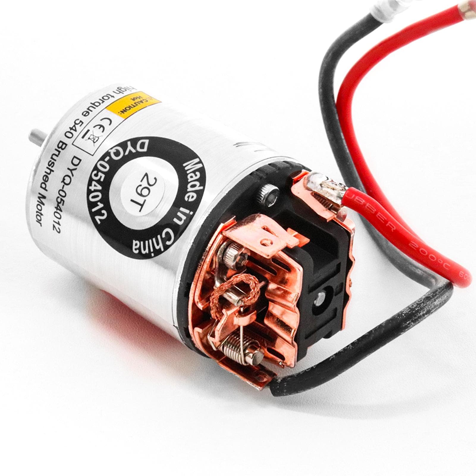 540 Brushed Motor Waterproof Stainless Steel Shell Brushed Motor 40T Climbing Car Large Torque 29T silver