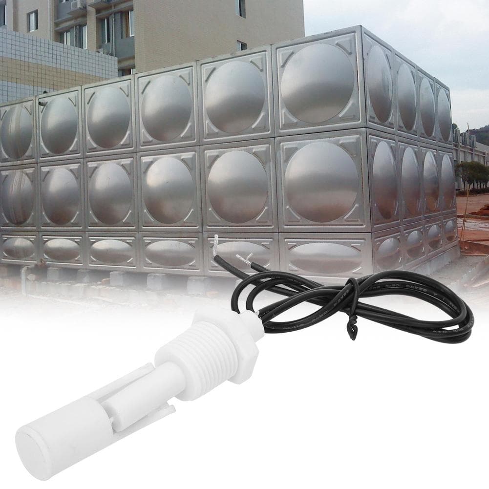 2Pcs Water Level Sensor Switch White PP Plastic Liquid Float Switch 12in Thread NPT DC0110V
