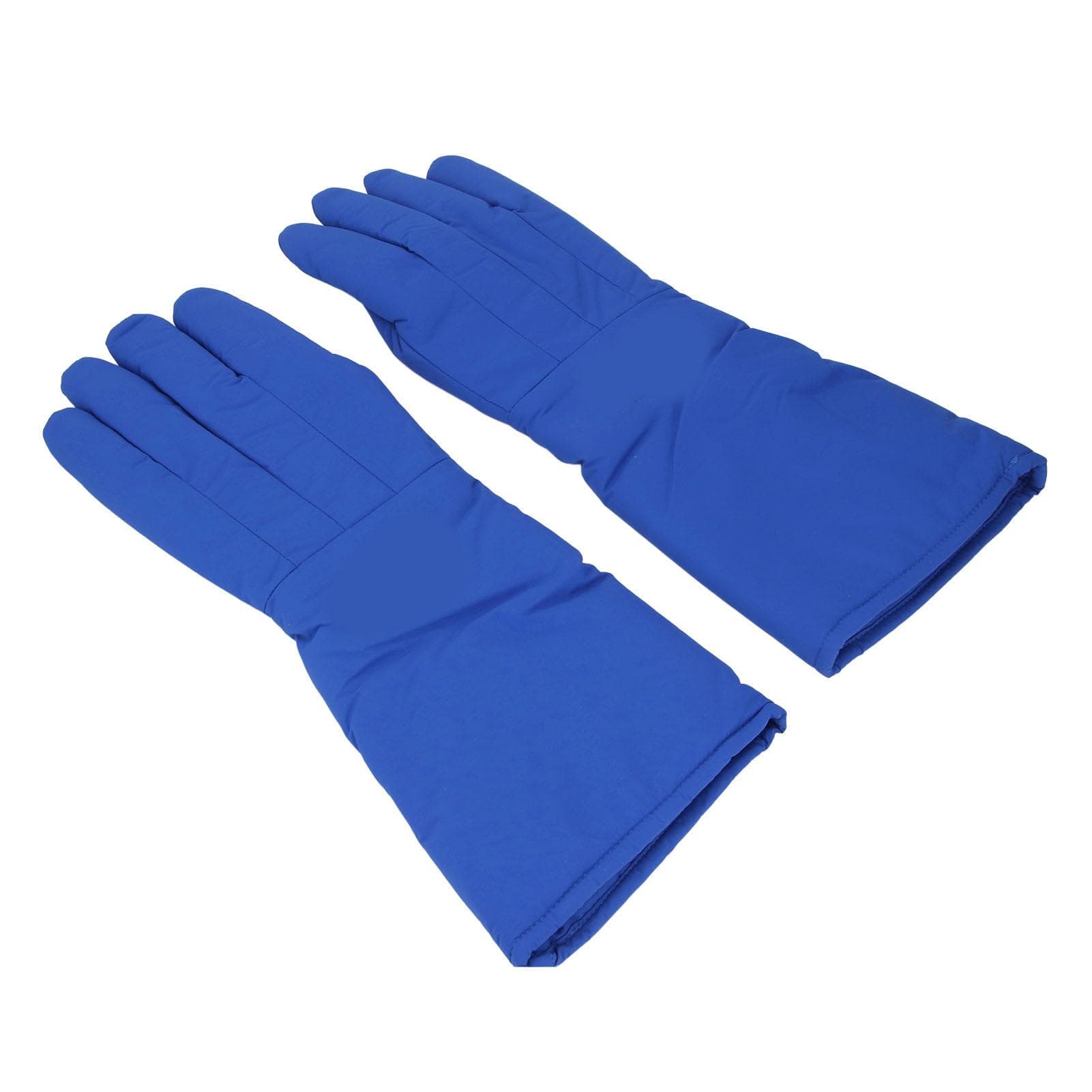 1 Pair 48cm Antifreeze Gloves Low Temperature Cold Proof Gloves for Laboratory Liquid Nitrogen Dry