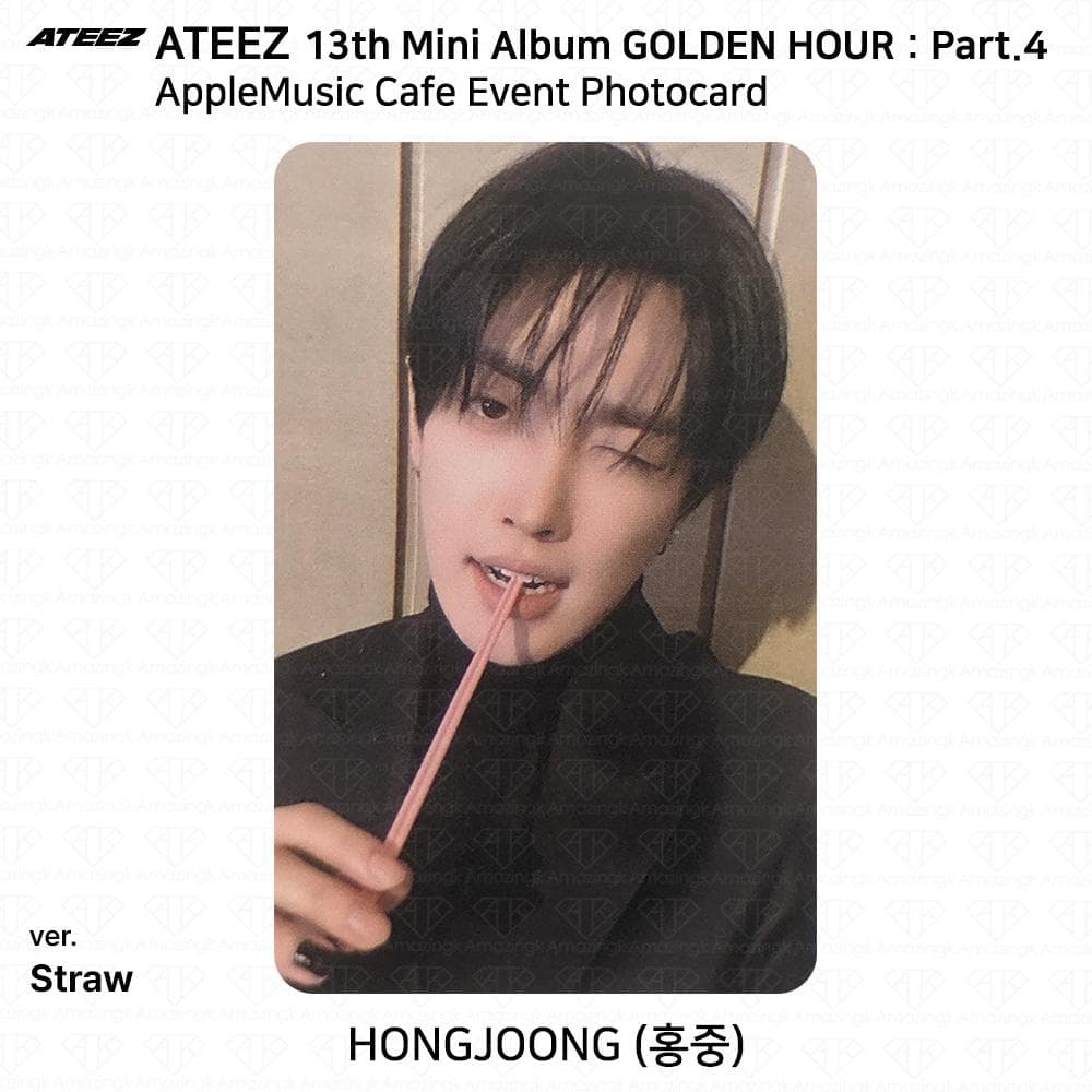 ATEEZ 13th Mini Album Golden Hour Part.4 AppleMusic Cafe Event Photocard Hongjoong