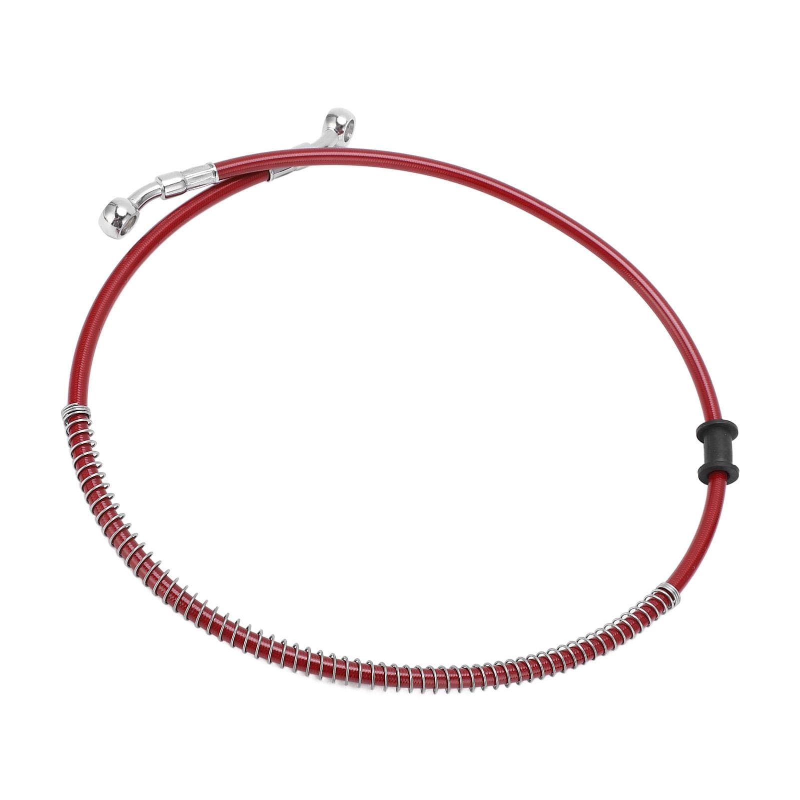 90cm35.4in Motorcycle Brake Tube Red Steel PVC Portable Universal Motorbike Accessory