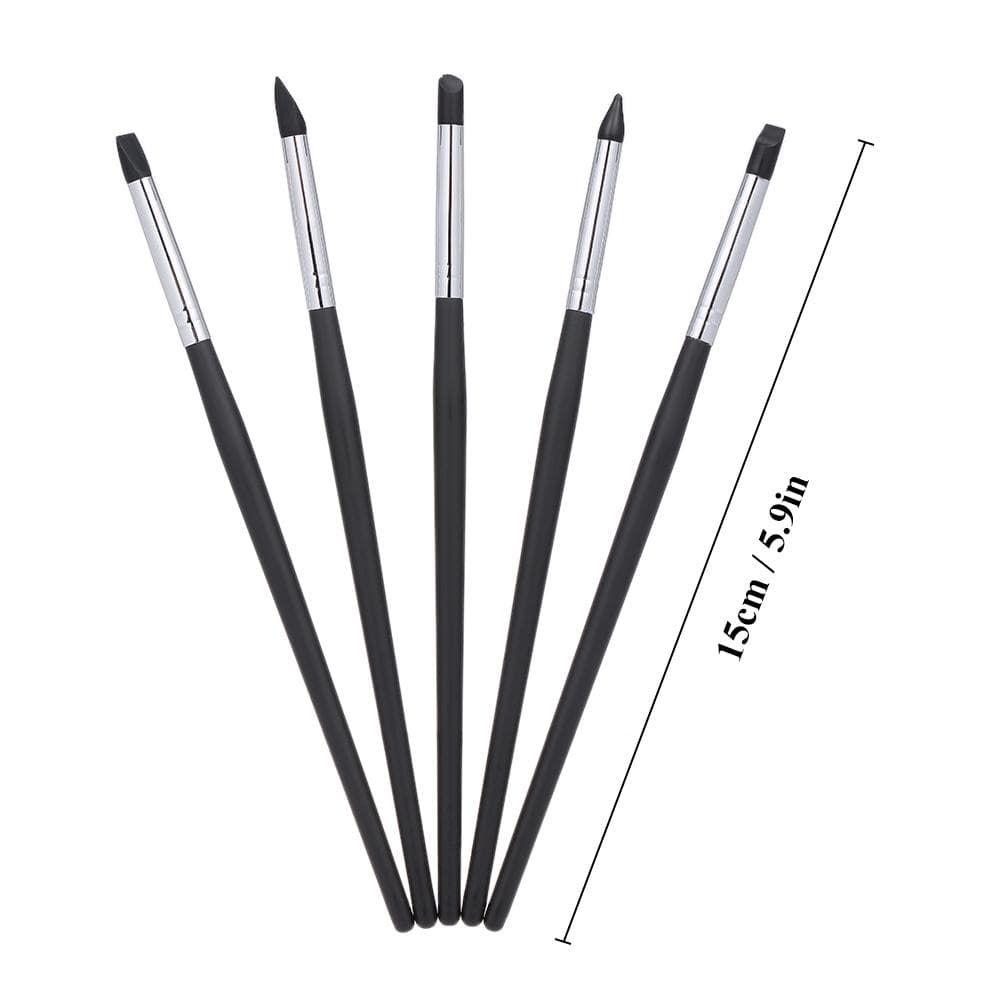 5 Pcs Dental Silicone Brush Pens Dental Shaping Tooth Tool Dental Whitening Pen Tooth Brush Dentist white