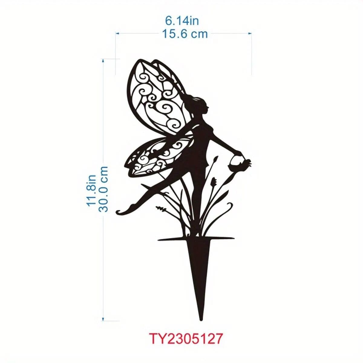 Garden Fairy Metal Iron Craft Outdoor Decor For Patio Lawn style B