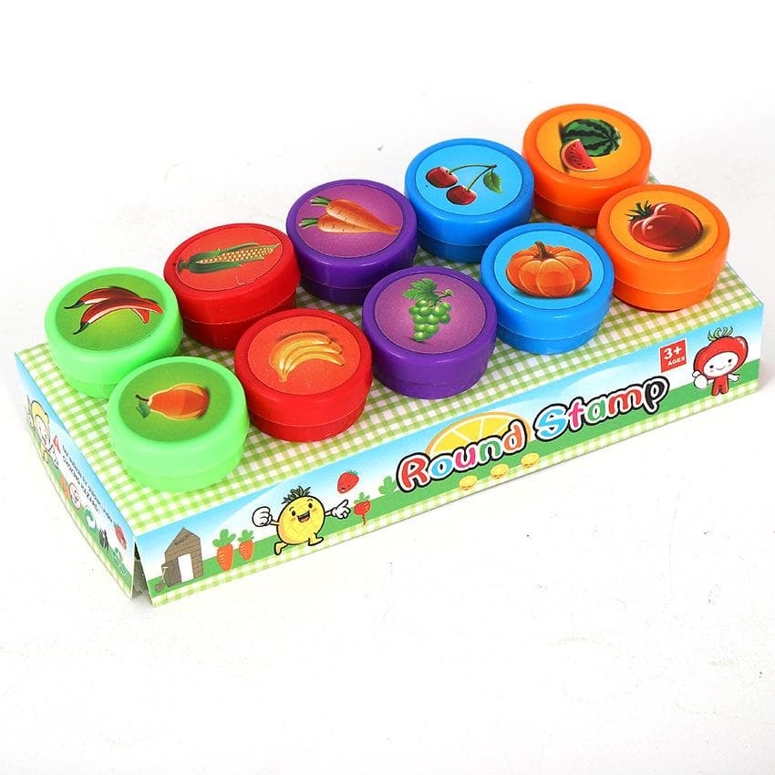 10pcs Assorted Stamps for Kids Self-ink Stamps Children Toy Stamps Smiley Face Seal Scrapbooking DIY Painting Photo Album Decor