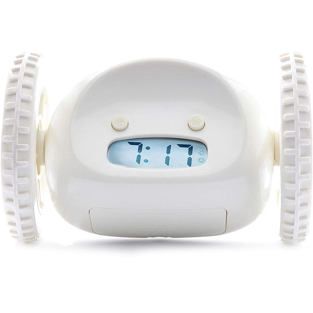 Clocky Alarm Clock on Wheels Extra for Heavy Sleeper Robot Clockie Rolling Moving Jumping for