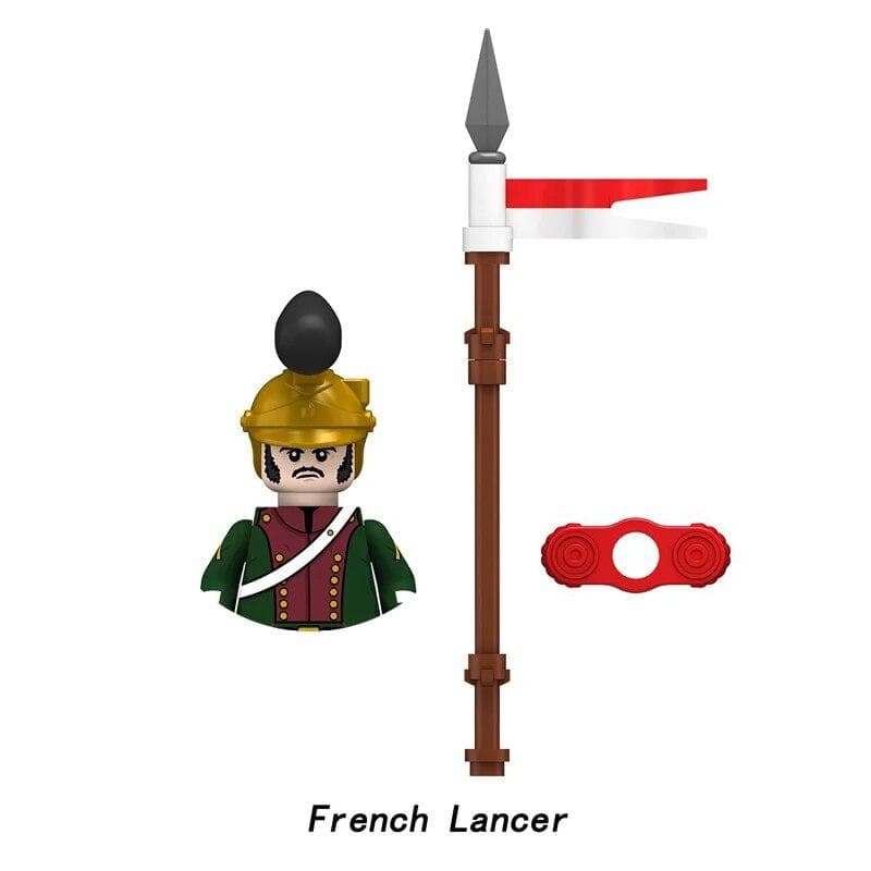Medieval Napoleonic Wars Military Figure Building Block Prussian British French Italy Spain Knight Navy Soldier Bricks