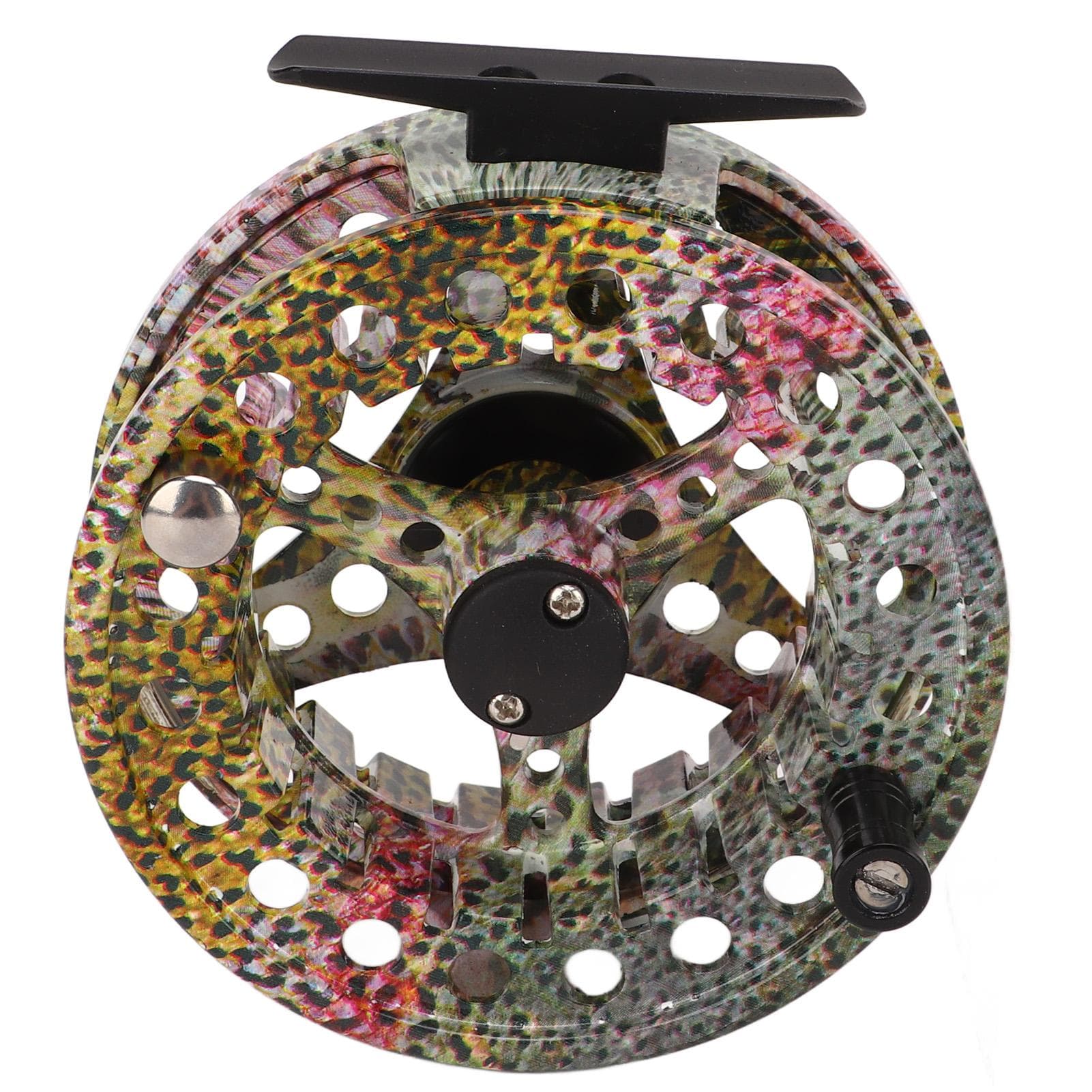 78 Fish Skin Pattern Fly Fishing Reel Aluminum Alloy Left Right Hand Practice Fly Reel for