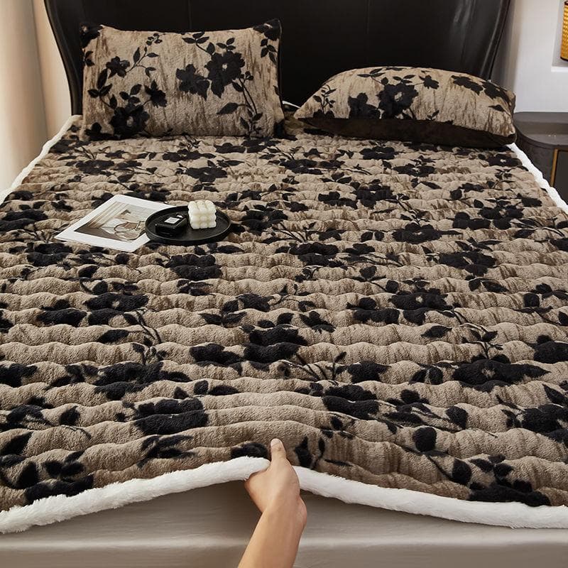 Milk Velvet Mattress, Mattress Cushion, Home Dormitory Student Single Mattress, Thick Blanket, Mattress Cushion with Velvet Bed Sheet 150 * 200cm