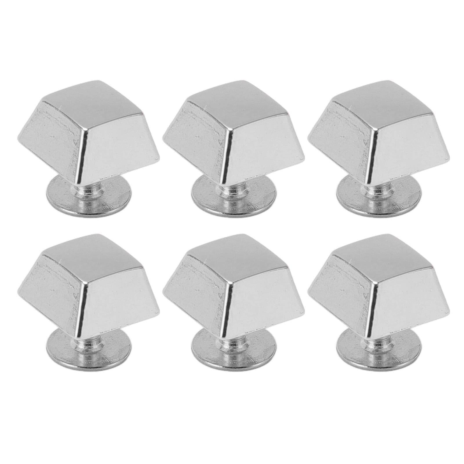 30 Sets Screw Back Rivet Button 12mm Square Trapezoid Shape Bright Color High Strength Handbag Feet silver