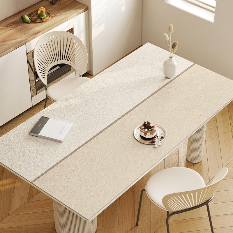 Waterproof Tablecloth for Dining Table Decoration Accessories Oil-proof Kitchen Restaurant Desk Mat Beige PvcTable Cloth No-wash 70x140cm