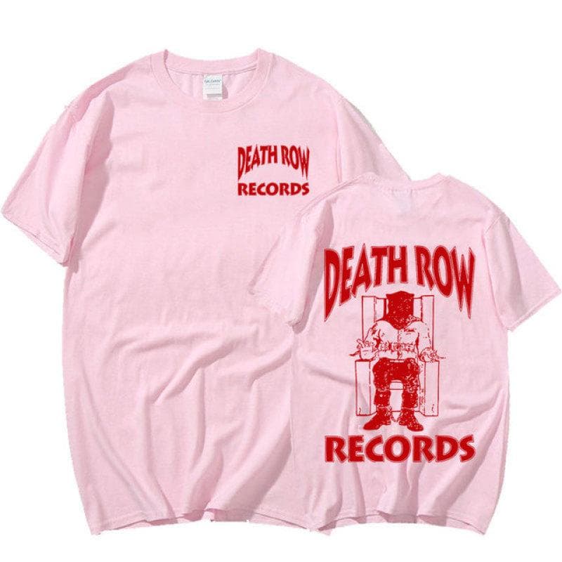 Death Row Records T Shirt Men Women Cotton High Quality Aesthetic T-shirt Tupac 2pac Vintage Hip Hop T-shirt Harajuku Streetwear M