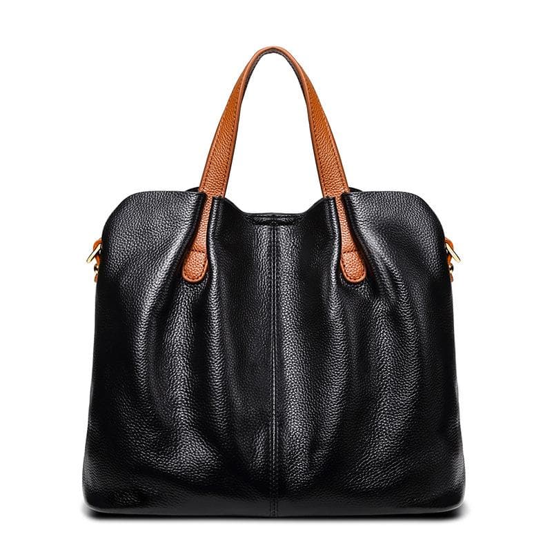 Soft Genuine Leather Tote Composite Bag Luxury Handbags Women Shoulder Messenger Bags Designer Ladies Crossbody Bags for Women black
