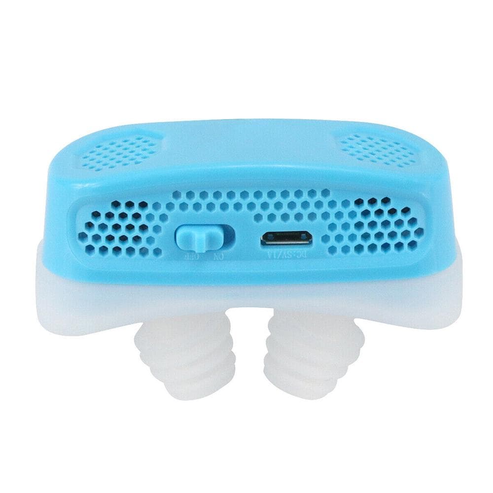 Micro CPAP Anti Snoring Electronic Device for Sleep Apnea Stop Snore Aid blue