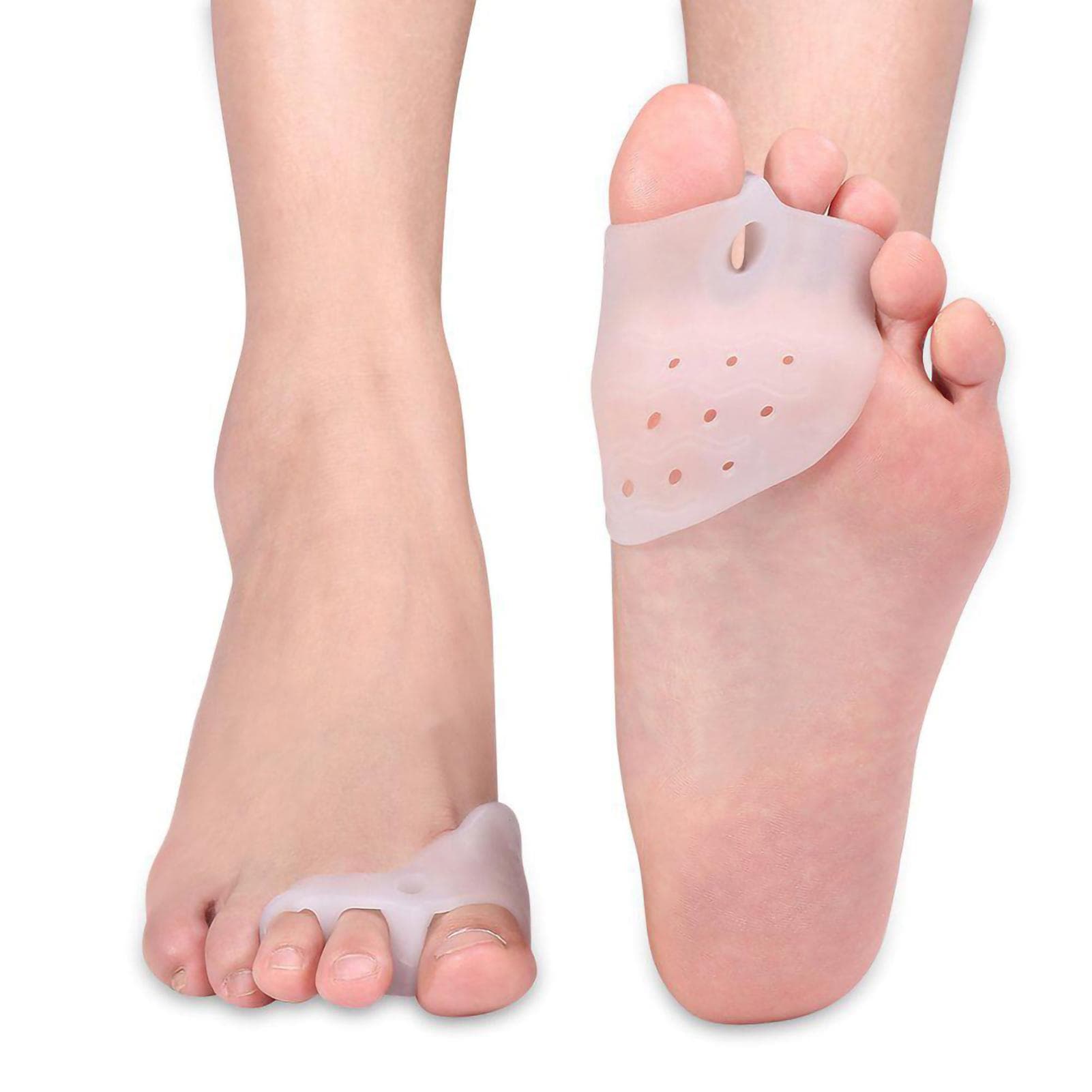 Bunion Corrector Gel Toe Separator, Hammer Toe Straightener with Forefoot Cushions