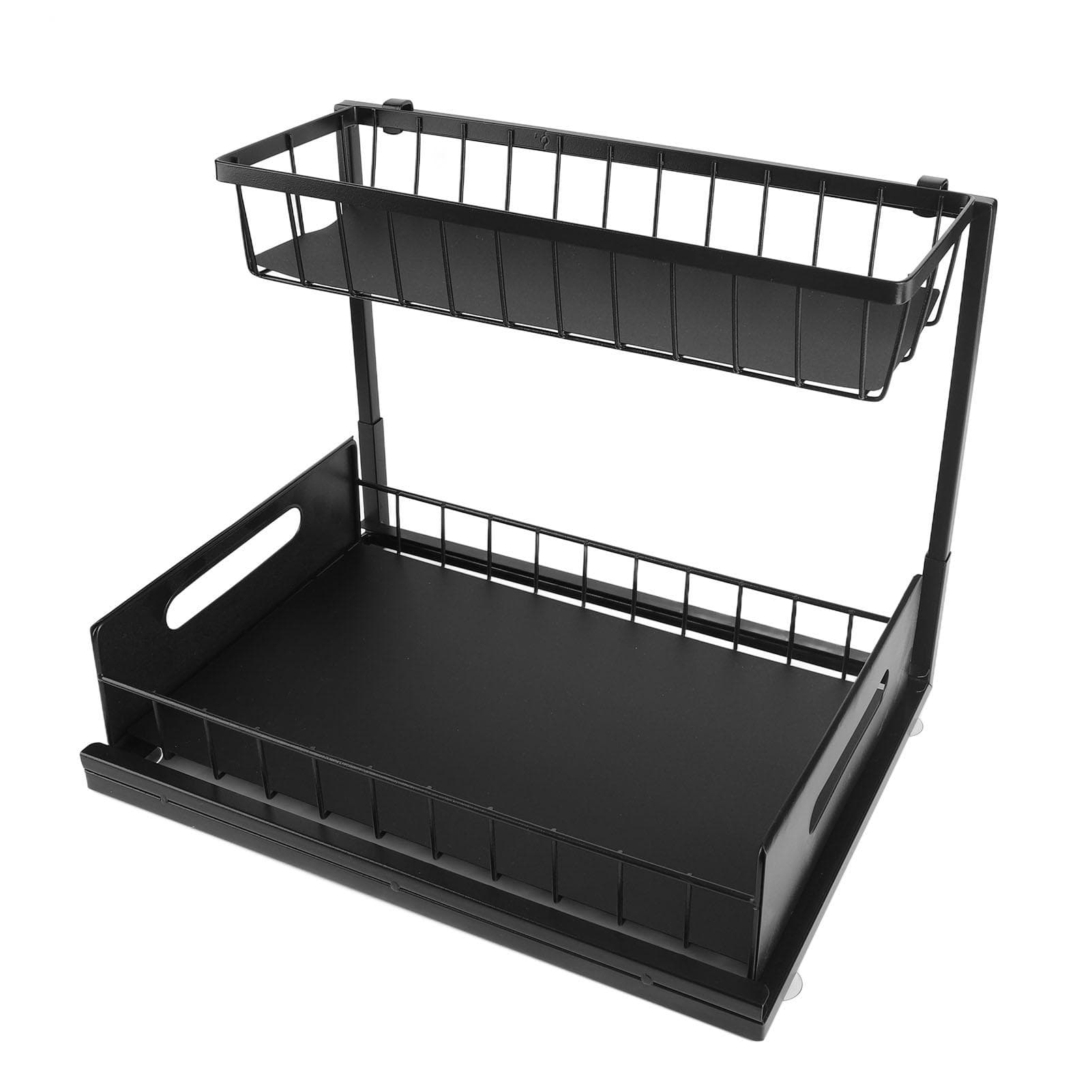 Under Sink Organizer L Shape 2 Tier Slide Out Sink Shelf for Under Kitchen Bathroom Sink Organizers