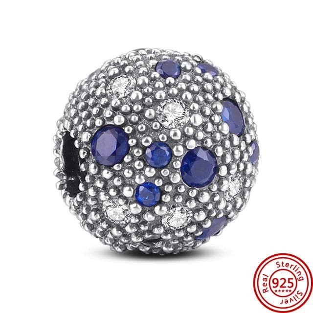 925 Solid Silver Globe Galaxy Journey Astronaut Moon Star Pendant Murano Glass Beads Fit Bracelet Women Jewelry