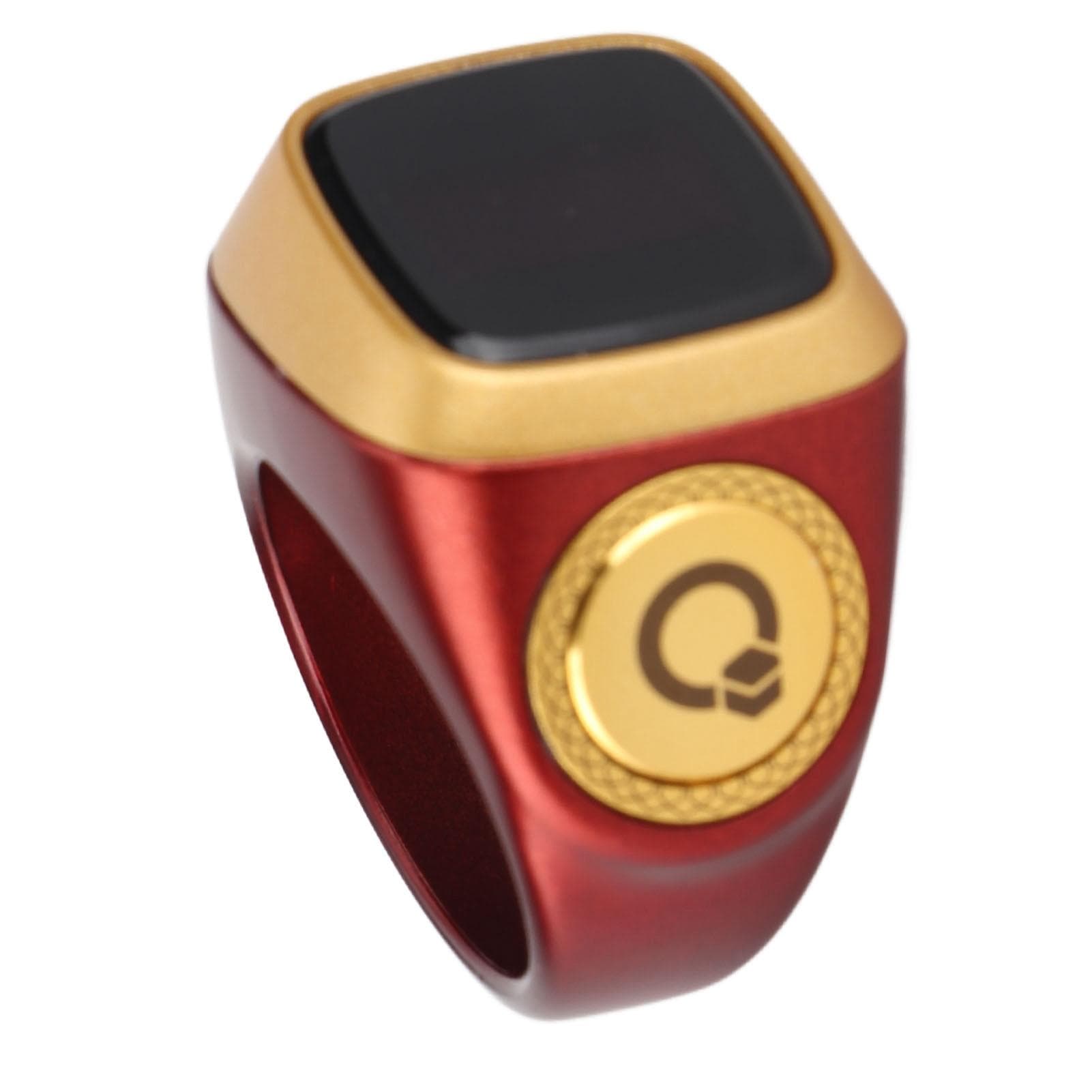 Smart Counter Ring with 0.49in Screen Support APP 20mm CNC Button Portable Intelligent Counting brown