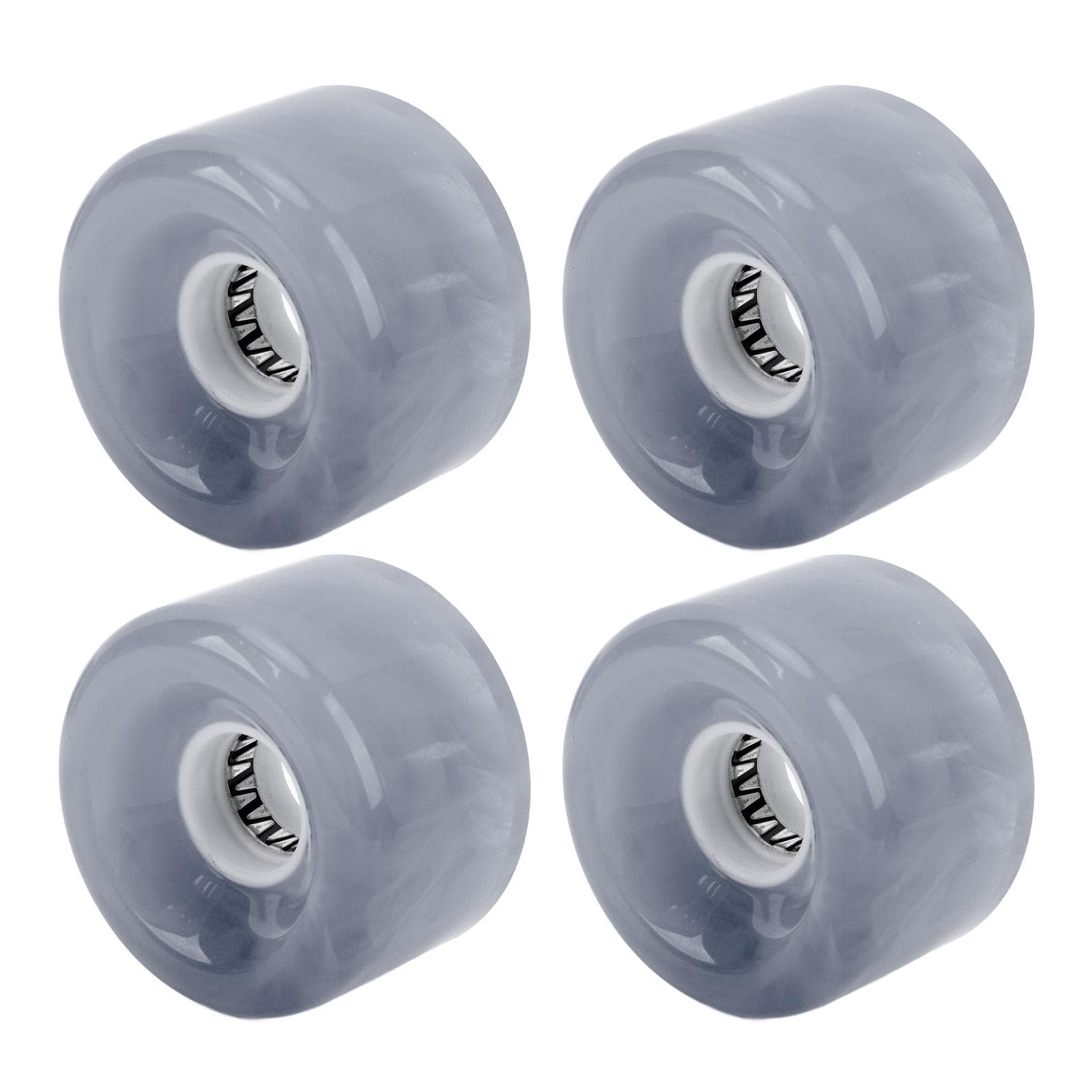 4Pcs Skateboard Wheel Set Replacement 78A Hardness PU Translucent Flashing Longboard Skateboard