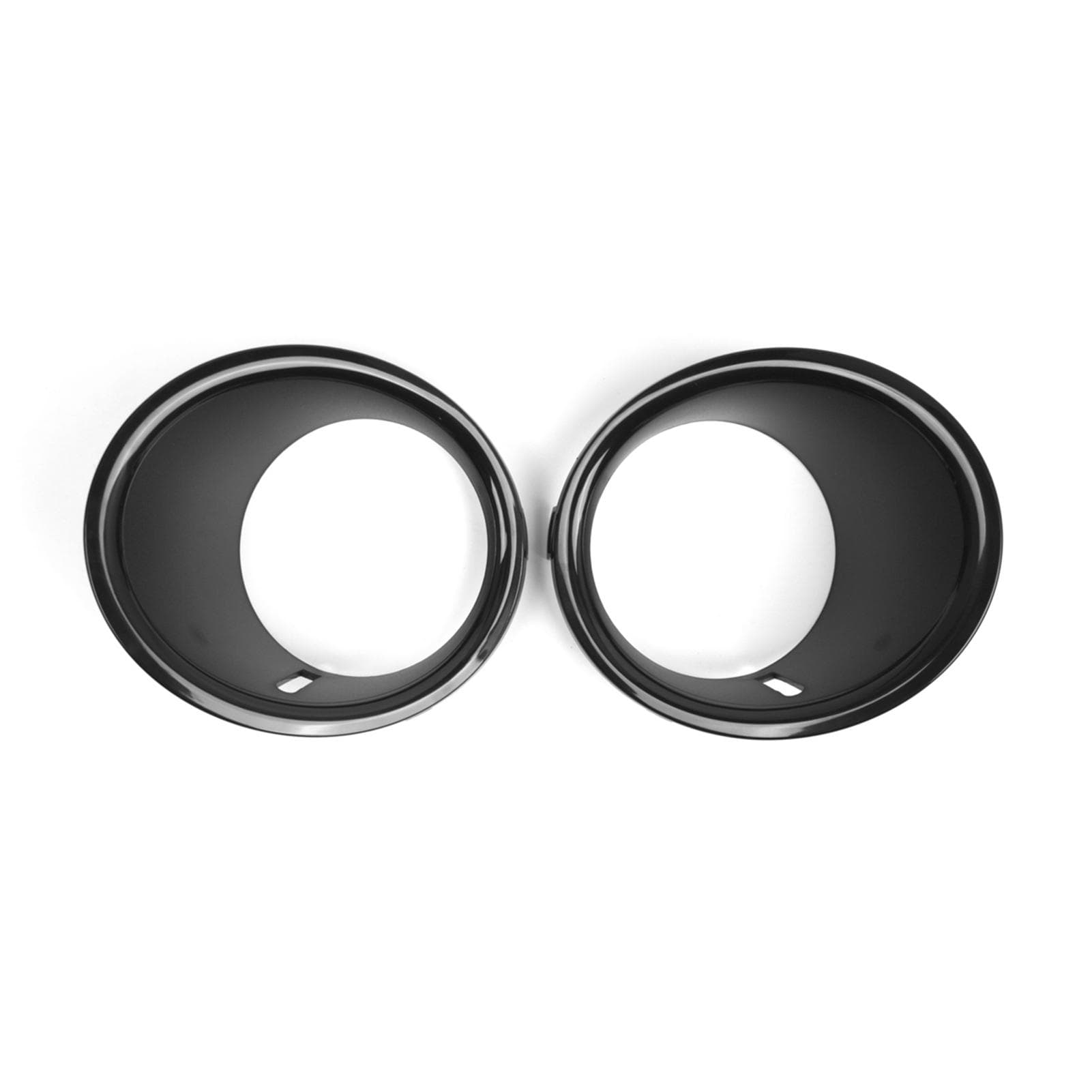 2 Trim Rings Fog Light Chrome Replacement for Mini Cooper R55 R56 R57 20072010 OEM 51112753661 black