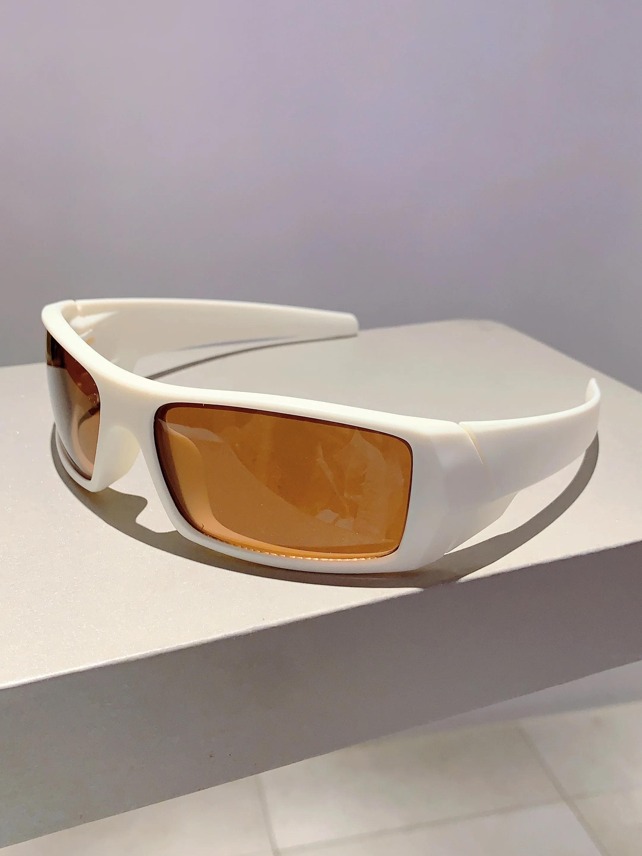 Y2k Punk Sunglasses Cool Wrapped Round Trend Design for Women Men Outdoor Sports Fashion Luxury Brand Shade Eyewear without else