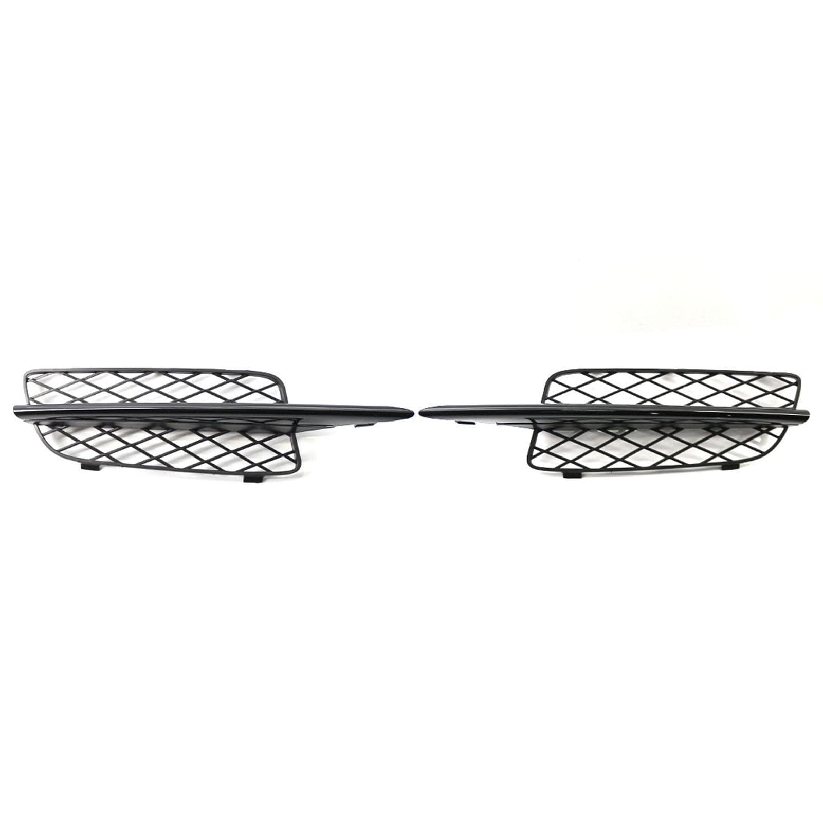 Replacement for BMW X5 E70 2007-2010 Front Bumper N/S Left & Right Grill With Silver Trim black