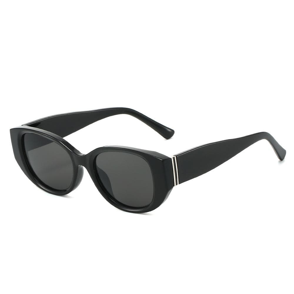 New Luxury Retro Gradient Oval Women Sunglasses UV400 Brown Versatile Brand Design Personality Sun Glasses as picture