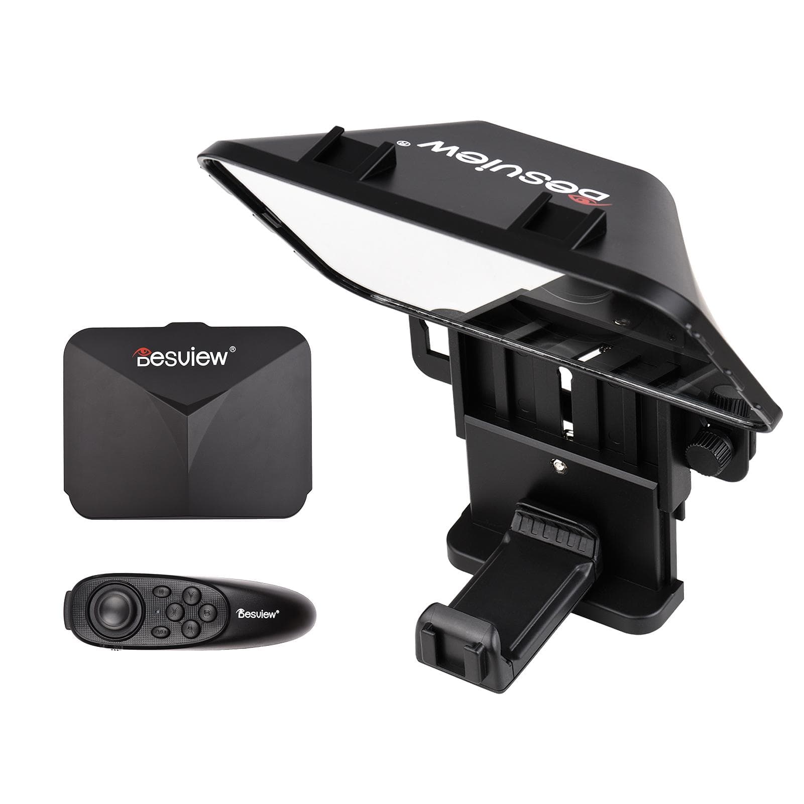 Bestview T3 Upgraded Smartphone/Tablet/DSLR Camera Teleprompter Prompter with Remote Control Lens black