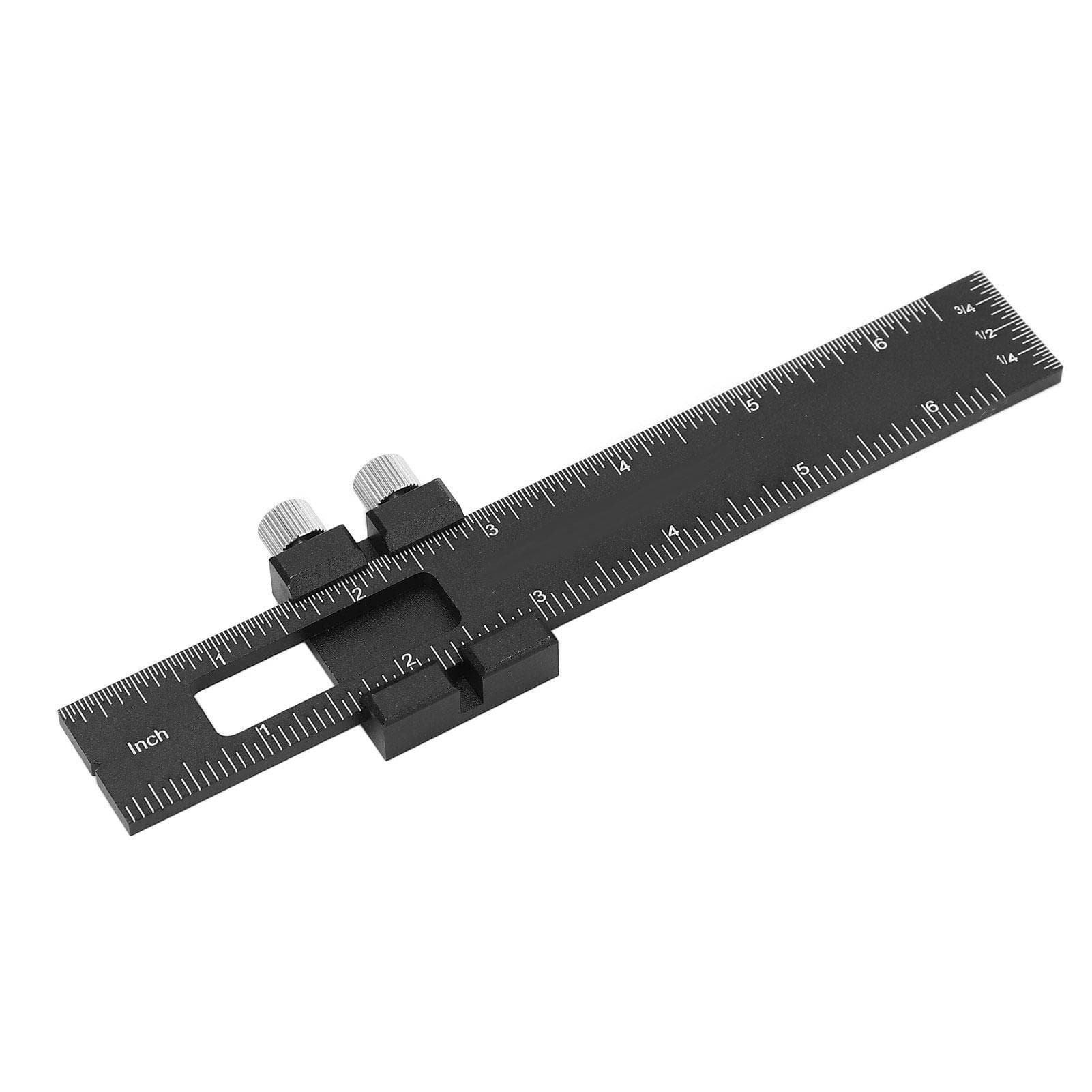 T Square Woodworking Ruler Aluminum Alloy Adjustable Slide Stop Scribing Marking Ruler Metric Inch